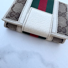 Load image into Gallery viewer, Gucci GG Monogram Canvas Stripes Compact Wallet