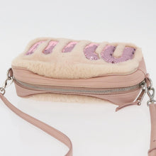 Load image into Gallery viewer, Miu Miu Pink Shearling Sequin Logo Camera Bag