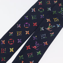 Load image into Gallery viewer, Louis Vuitton Silk Garden Monogram BB Bandeau Twilly Scarf Navy