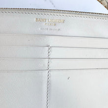 Load image into Gallery viewer, Saint Laurent Calfskin Crocodile Embossed Uptown Clutch