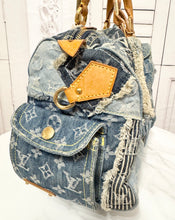 Load image into Gallery viewer, PRELOVED Louis Vuitton Denim Patchwork Speedy 30