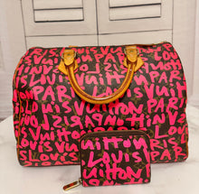 Load image into Gallery viewer, PRELOVED Louis Vuitton Bundle: Monogram Graffiti Speedy 30 and Compact Zippy Wallet