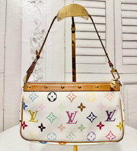 Load image into Gallery viewer, PRELOVED Louis Vuitton X Takashi Murakami Monogram Multicolor Blanc Pochette Accessories