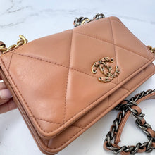Load image into Gallery viewer, CHANEL Chanel 19 Wallet On Chain WOC Caramel
