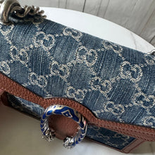 Load image into Gallery viewer, Gucci Denim GG Monogram Mini Dionysus Shoulder Bag