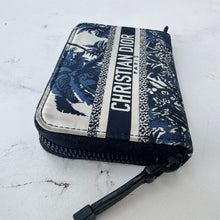 Load image into Gallery viewer, CHRISTIAN DIOR Compact Zip Toile De Jouy Wallet