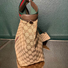 Load image into Gallery viewer, GUCCI GG Monogram Web Large Giglio Tote