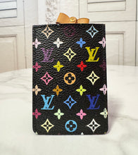 Load image into Gallery viewer, PRELOVED Louis Vuitton Takashi Murakami Monogram Multicolor Noir Mirror and Case / Card Case