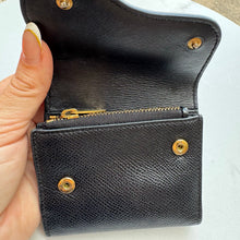Load image into Gallery viewer, Christian Dior Grained Calfskin Saddle Lotus Wallet Black