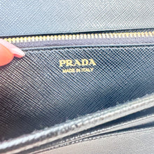 Load image into Gallery viewer, Prada Black Saffiano Leather Continental Wallet
