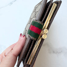 Load image into Gallery viewer, Gucci Supreme Canvas Compact Wallet