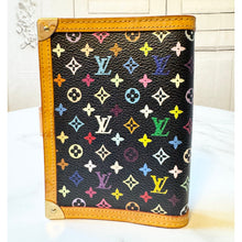 Load image into Gallery viewer, Louis Vuitton Takashi Murakami Monogram Multicolor Noir Small Ring Agenda