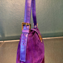 Load image into Gallery viewer, Fendi Purple Suede Baguette