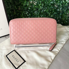 Load image into Gallery viewer, Gucci Microguccisima Pink Leather Zippy Wallet