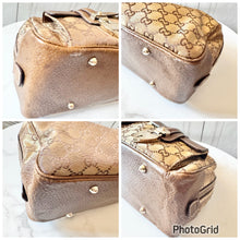 Load image into Gallery viewer, Gucci GG Monogram Lurex Heart Lock Boston Bag