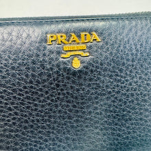 Load image into Gallery viewer, Prada Black Vitello Continental Zippy Wallet