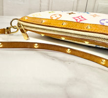 Load image into Gallery viewer, PRELOVED Louis Vuitton X Takashi Murakami Monogram Multicolor Blanc Pochette Accessories