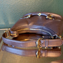 Load image into Gallery viewer, Gucci Brown Calfskkin Heritage Web Horsebit Hobo