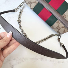 Load image into Gallery viewer, Gucci Horsebit NM Web Chain Clutch GG Canvas Small