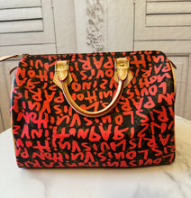 Load image into Gallery viewer, PRELOVED Louis Vuitton Bundle: Monogram Graffiti Speedy 30 / Zippy Wallet/ Bag Charm