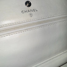 Load image into Gallery viewer, CHANEL Caviar Timeless CC Wallet on Chain WOC White