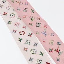 Load image into Gallery viewer, Louis Vuitton Silk Garden Monogram BB Bandeau Twilly Scarf Pink