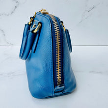 Load image into Gallery viewer, Prada Saffiano Lux Mini Promenade Tote Blue