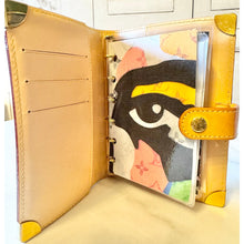 Load image into Gallery viewer, Louis Vuitton Takashi Murakami Monogram Multicolor Noir Small Ring Agenda