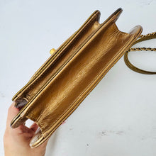 Load image into Gallery viewer, CHANEL Calfskin Caviar Quilted Mini Chain Handle Flap Gold