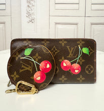 Load image into Gallery viewer, ✨💐Mother’s Day Markdown💐✨ PRELOVED Louis Vuitton X Takashi Murakami Monogram Cerises Zippy Wallet and Cerises Coin Purse Bundle
