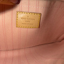 Load image into Gallery viewer, Louis Vuitton Damier Azur / Rose Ballerine Neverfull MM Pouch