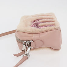 Load image into Gallery viewer, Miu Miu Pink Shearling Sequin Logo Camera Bag