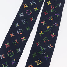 Load image into Gallery viewer, Louis Vuitton Silk Garden Monogram BB Bandeau Twilly Scarf Navy