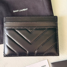 Load image into Gallery viewer, Saint Laurent Chevron Quilted Card Case