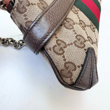 Load image into Gallery viewer, Gucci Horsebit NM Web Chain Clutch GG Canvas Small