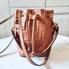 Load image into Gallery viewer, FENDI F is Fendi FF 1974 Embossed Mini Mon Tresor Bucket Bag