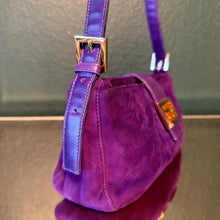 Load image into Gallery viewer, Fendi Purple Suede Baguette