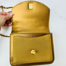 Load image into Gallery viewer, CHANEL Calfskin Caviar Quilted Mini Chain Handle Flap Gold