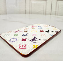 Load image into Gallery viewer, PRELOVED Louis Vuitton Takashi Murakami Monogram Multicolor Blanc Mirror and Case / Card Case