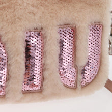 Load image into Gallery viewer, Miu Miu Pink Shearling Sequin Logo Camera Bag