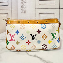 Load image into Gallery viewer, PRELOVED Louis Vuitton X Takashi Murakami Monogram Multicolor Blanc Pochette Accessories