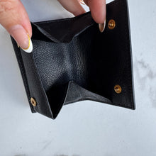 Load image into Gallery viewer, SAINT LAURENT Calfskin Monogram Tiny Tri Fold Wallet Black