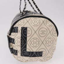 Load image into Gallery viewer, CHANEL Coated Canvas Camellia Printed Calfskin Bowling Bag