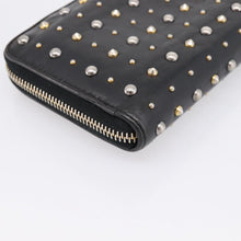 Load image into Gallery viewer, Miu Miu Studded Leather Zip Wallet
