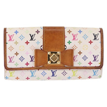 Load image into Gallery viewer, Louis Vuitton X Takashi Murakami Monogram Multicolor Blanc Sarah Noeud Wallet