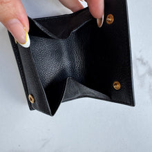 Load image into Gallery viewer, SAINT LAURENT Calfskin Monogram Tiny Tri Fold Wallet Black