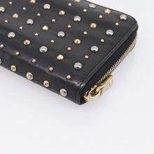 Load image into Gallery viewer, Miu Miu Studded Leather Zip Wallet