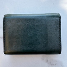 Load image into Gallery viewer, SAINT LAURENT Calfskin Monogram Tiny Tri Fold Wallet Green