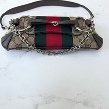 Load image into Gallery viewer, Gucci Horsebit NM Web Chain Clutch GG Canvas Small