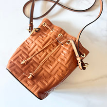 Load image into Gallery viewer, FENDI F is Fendi FF 1974 Embossed Mini Mon Tresor Bucket Bag